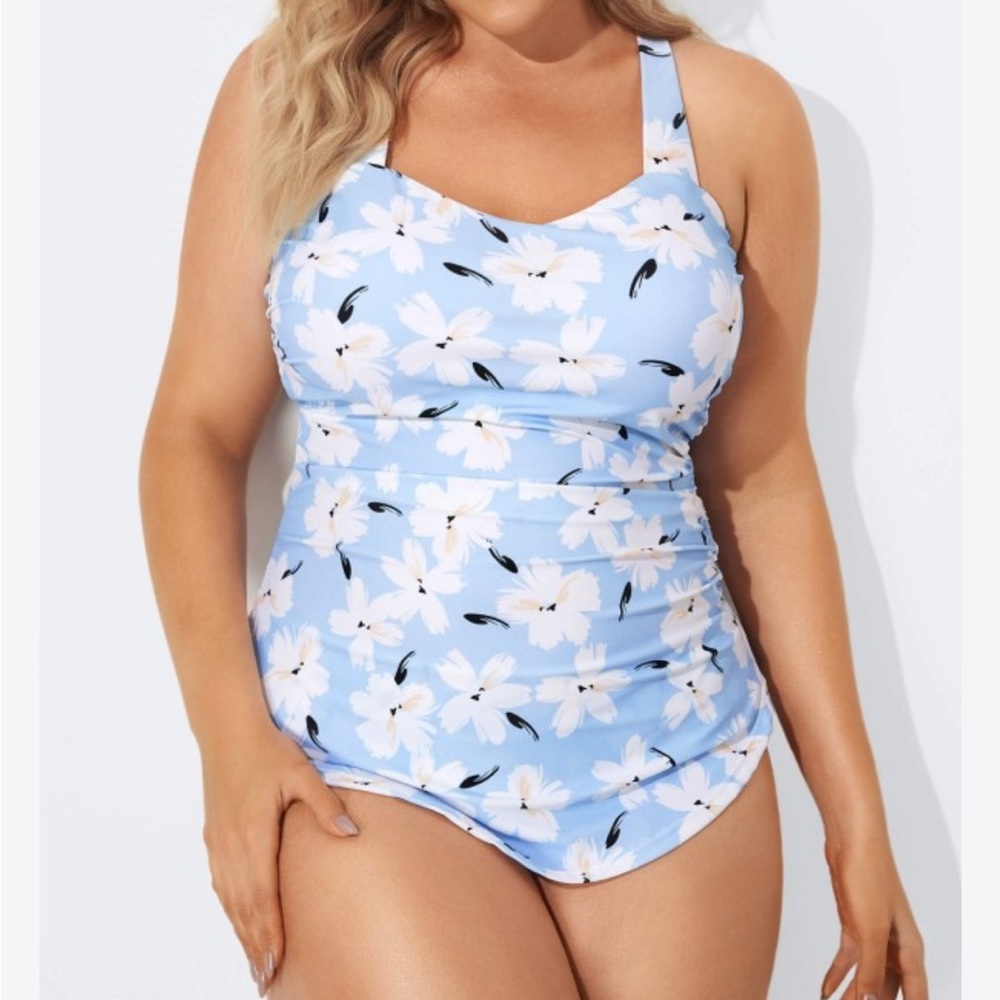 New floral one piece bathing suit.